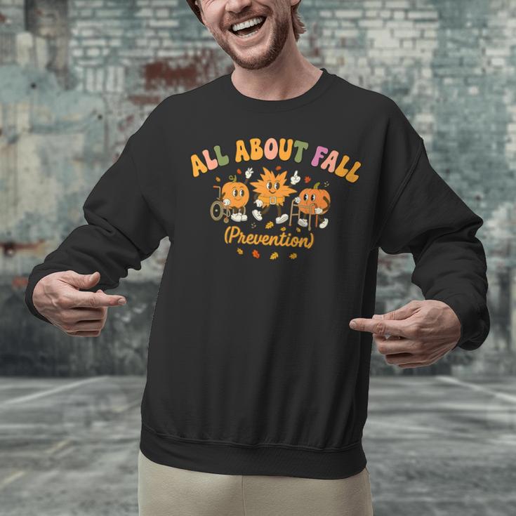 All About Fall Prevention Therapy SPED Teacher Thanksgiving Unisex Sweatshirt, gift for family, gift for coworker All About Fall Prevention Therapy SPED Teacher Thanksgiving Unisex Sweatshirt, gift for family, gift for coworker