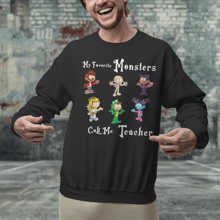 My Favorite Monsters Call Me Teacher Thank Mummy Vampire Bat Unisex Sweatshirt, gift for family, gift for coworker My Favorite Monsters Call Me Teacher Thank Mummy Vampire Bat Unisex Sweatshirt, gift for family, gift for coworker