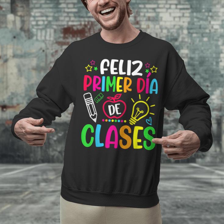 Feliz Primer Dia De Clases Kids Girl Teacher Spanish School Unisex Sweatshirt, gift for family, gift for coworker Feliz Primer Dia De Clases Kids Girl Teacher Spanish School Unisex Sweatshirt, gift for family, gift for coworker