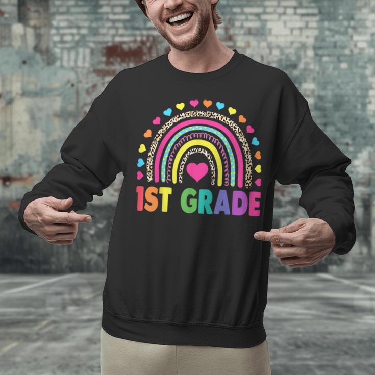 First Grade Rainbow Girls Boys Teacher Team 1st Grade Squad Unisex Sweatshirt, First Grade Teacher Sweatshirts, gift for family, gift for coworker First Grade Rainbow Girls Boys Teacher Team 1st Grade Squad Unisex Sweatshirt, First Grade Teacher Sweatshirts, gift for family, gift for coworker