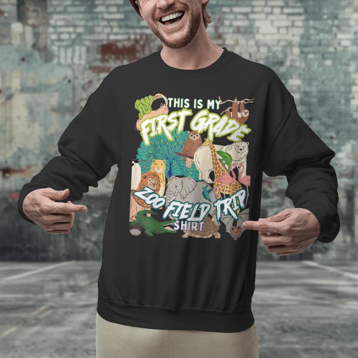 First Grade Zoo Field Trip Matching Student Teacher Class Unisex Sweatshirt, First Grade Teacher Sweatshirts, gift for family, gift for coworker First Grade Zoo Field Trip Matching Student Teacher Class Unisex Sweatshirt, First Grade Teacher Sweatshirts, gift for family, gift for coworker