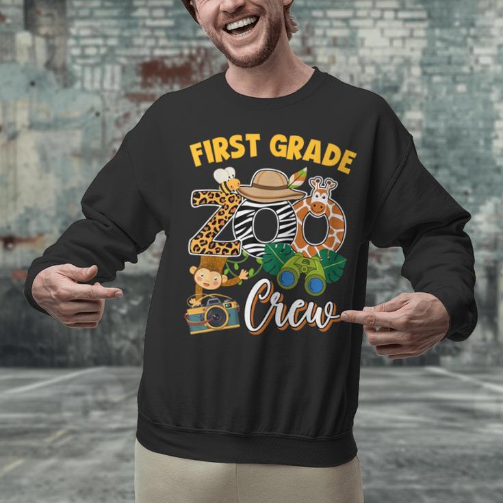 First Grade Zoo Field Trip Squad Matching Teacher Students Unisex Sweatshirt, First Grade Teacher Sweatshirts, gift for family, gift for coworker First Grade Zoo Field Trip Squad Matching Teacher Students Unisex Sweatshirt, First Grade Teacher Sweatshirts, gift for family, gift for coworker