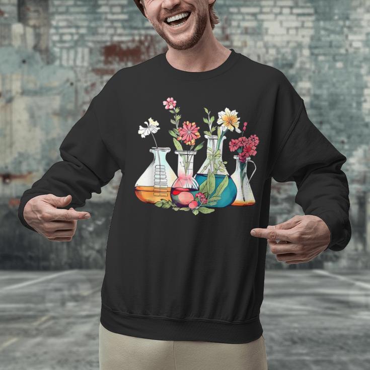 Floral Beakers Chemistry Lab Teacher Unisex Sweatshirt, gift for family, gift for coworker Floral Beakers Chemistry Lab Teacher Unisex Sweatshirt, gift for family, gift for coworker