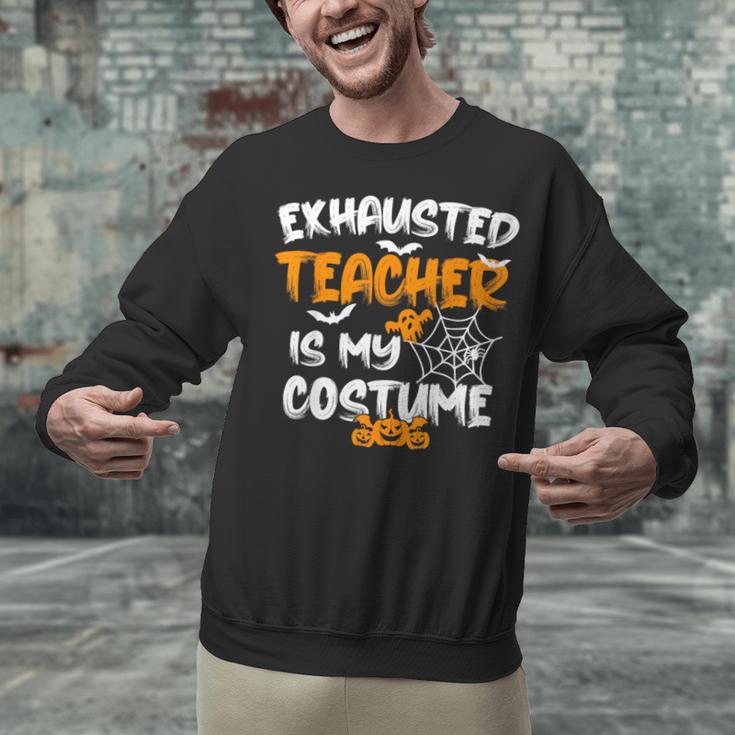 Fun Halloween Sayings Quotes Exhausted Teacher Is My Costume -Adults Short Sleeve Halloween Teacher T-Shirt Small Unisex Sweatshirt, gift for family, gift for coworker Fun Halloween Sayings Quotes Exhausted Teacher Is My Costume -Adults Short Sleeve Halloween Teacher T-Shirt Small Unisex Sweatshirt, gift for family, gift for coworker
