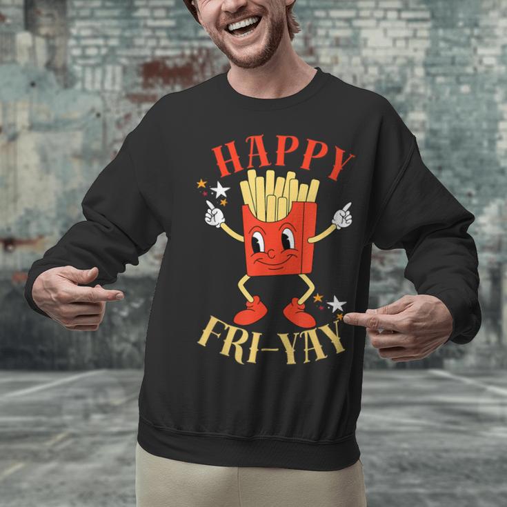 Fun Teacher Happy Fri Yay French Fries Friday Lovers Unisex Sweatshirt, gift for family, gift for coworker