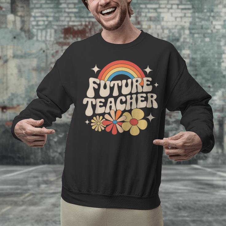Future Teacher Kids Youth Girls Rainbow Pre-k Kindergarten Unisex Sweatshirt, Future Teacher Sweatshirts, gift for family, gift for coworker