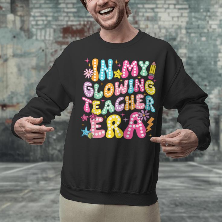 In My Glowing Teacher Era Teaching Back To School Unisex Sweatshirt, gift for family, gift for coworker
