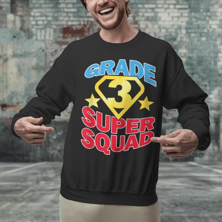 Grade 3 Super Squad Superhero Teacher Team Men Women Girls Kids Unisex Sweatshirt, Super Teacher Sweatshirts, gift for family, gift for coworker