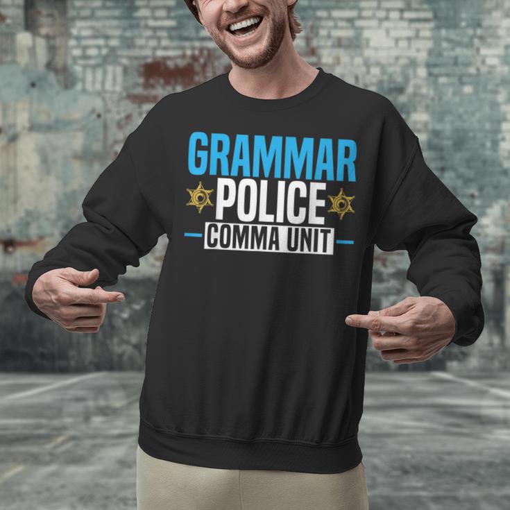Grammar Police Comma Unit English Teacher Grammar Teacher For Men Women Unisex Sweatshirt, English Teacher Sweatshirts, gift for family, gift for coworker