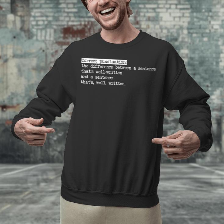 Grammar Teacher And Punny Punctuation Unisex Sweatshirt, gift for family, gift for coworker Grammar Teacher And Punny Punctuation Unisex Sweatshirt, gift for family, gift for coworker