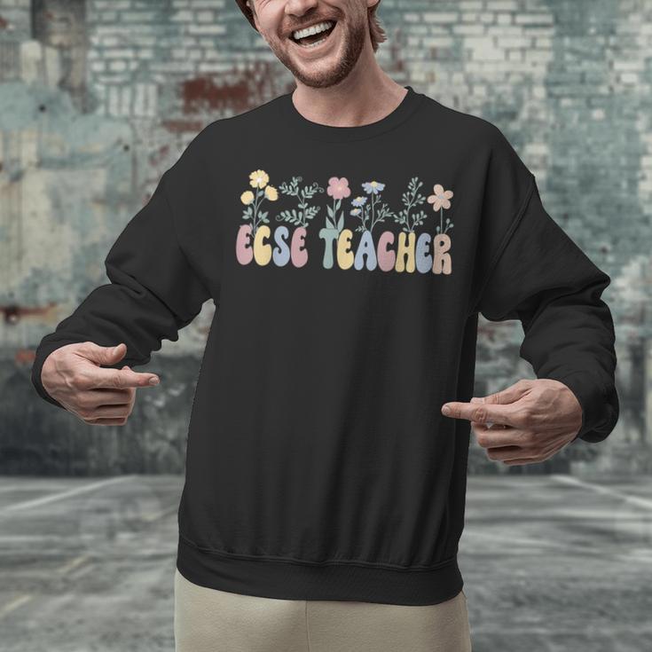 Groovy ECSE Early Childhood Special Education Teacher Unisex Sweatshirt, Groovy Teacher Sweatshirts, gift for family, gift for coworker