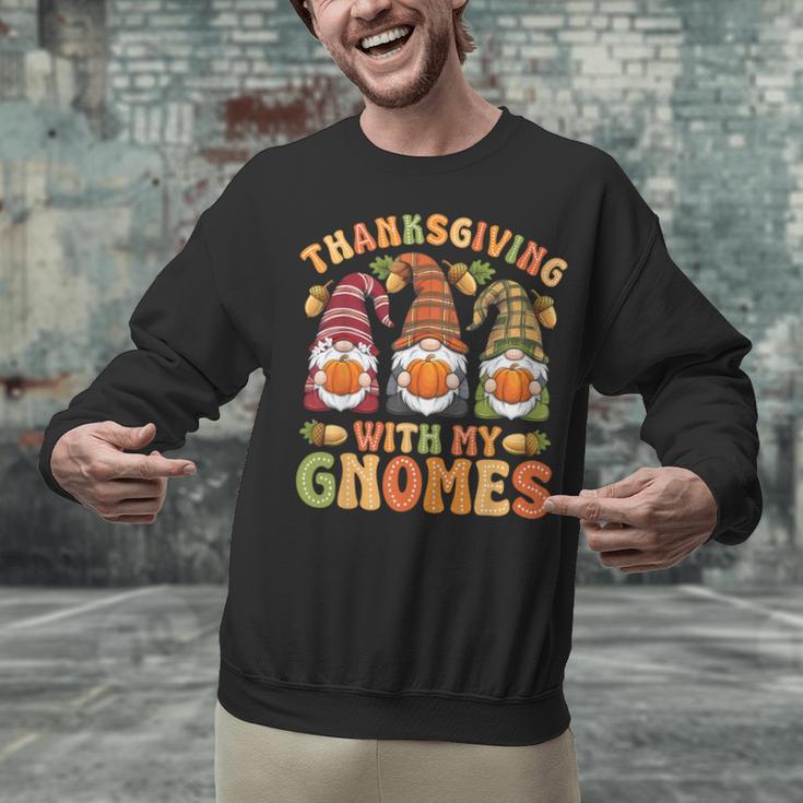 Groovy Thanksgiving With My Gnomie Women Teacher Fall Gnome Unisex Sweatshirt, Groovy Teacher Sweatshirts, gift for family, gift for coworker Groovy Thanksgiving With My Gnomie Women Teacher Fall Gnome Unisex Sweatshirt, Groovy Teacher Sweatshirts, gift for family, gift for coworker