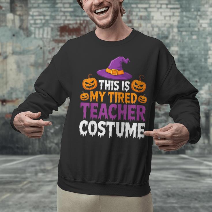 Halloween Costumes For Teachers Tired Teacher Costume Tee Unisex Sweatshirt, gift for family, gift for coworker