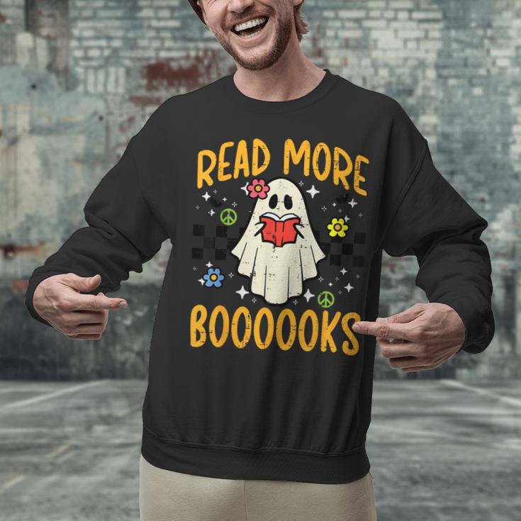 Halloween Read More Books Retro Costume Teacher Women Girls Unisex Sweatshirt, gift for family, gift for coworker Halloween Read More Books Retro Costume Teacher Women Girls Unisex Sweatshirt, gift for family, gift for coworker