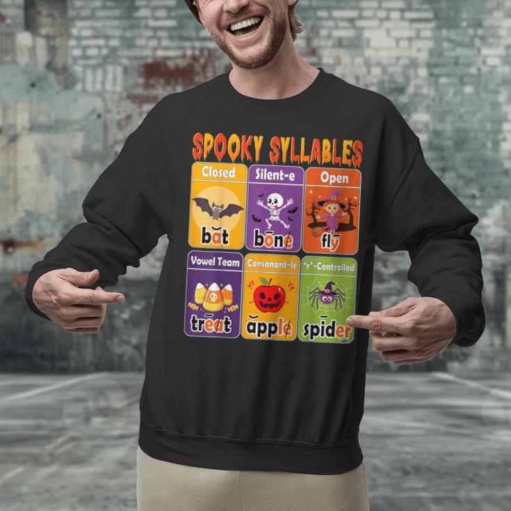 Halloween Spooky Syllable Types Teacher Educational Unisex Sweatshirt, gift for family, gift for coworker