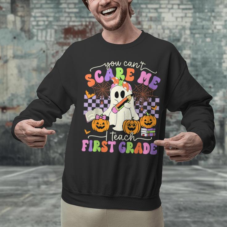 Halloween Teacher You Can't Scare Me I Teach First Grade Unisex Sweatshirt, First Grade Teacher Sweatshirts, gift for family, gift for coworker Halloween Teacher You Can't Scare Me I Teach First Grade Unisex Sweatshirt, First Grade Teacher Sweatshirts, gift for family, gift for coworker