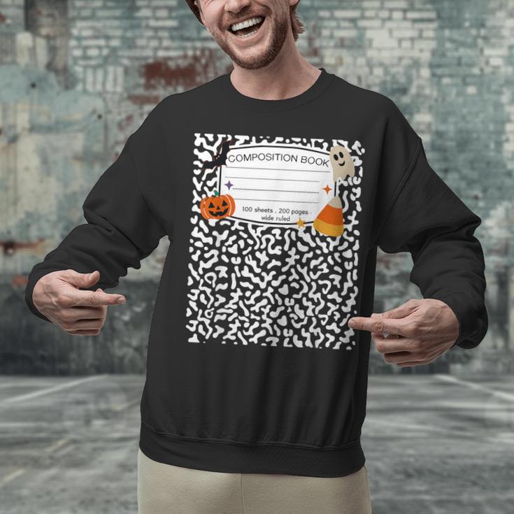 Halloween Teacher Composition Book Notebook Matching Group Unisex Sweatshirt, gift for family, gift for coworker Halloween Teacher Composition Book Notebook Matching Group Unisex Sweatshirt, gift for family, gift for coworker