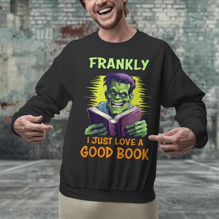 Halloween Teacher Librarian Frankenstein Reading Books Unisex Sweatshirt, gift for family, gift for coworker