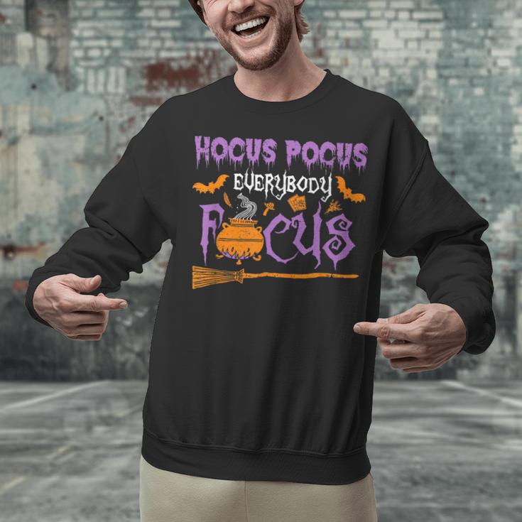 Halloween Teacher Or Student Hocus Pocus Everybody Focus For Men Women Kids Unisex Sweatshirt, gift for family, gift for coworker
