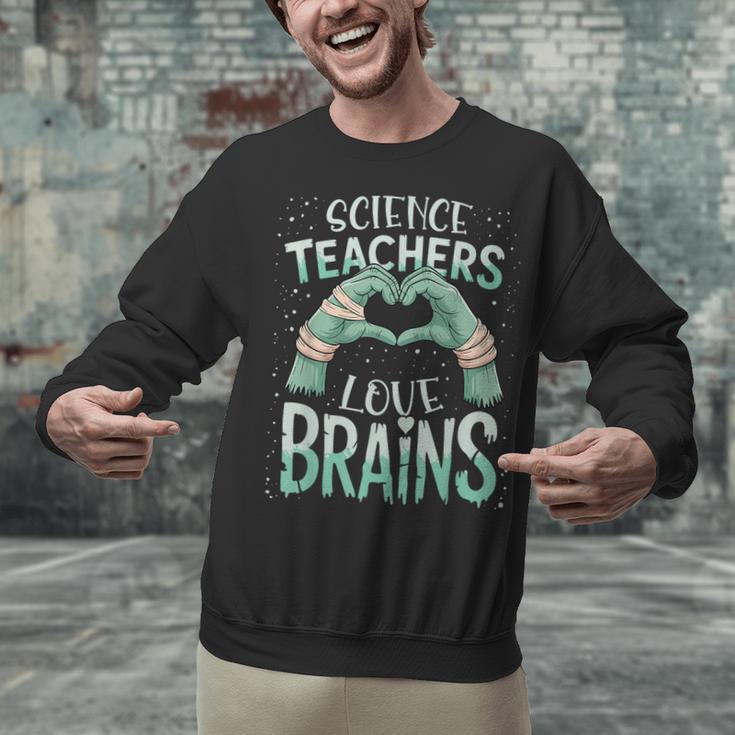 Halloween Teacher Tshirts Science Teachers Love Brains Unisex Sweatshirt, Science Teacher Sweatshirts, gift for family, gift for coworker