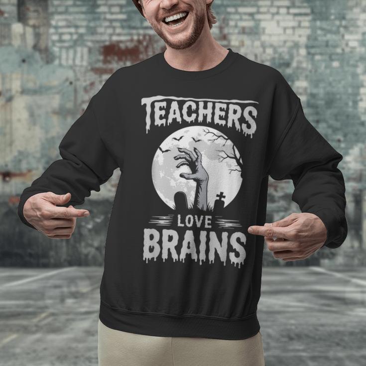 Halloween Teacher Tshirts Zombie Teachers Love Brains Unisex Sweatshirt, gift for family, gift for coworker Halloween Teacher Tshirts Zombie Teachers Love Brains Unisex Sweatshirt, gift for family, gift for coworker