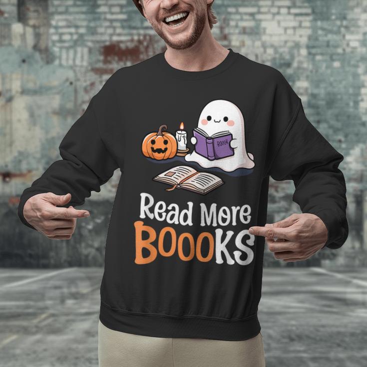 Halloween Teacher Women Cute Reading Ghost Read More Books Unisex Sweatshirt, gift for family, gift for coworker Halloween Teacher Women Cute Reading Ghost Read More Books Unisex Sweatshirt, gift for family, gift for coworker