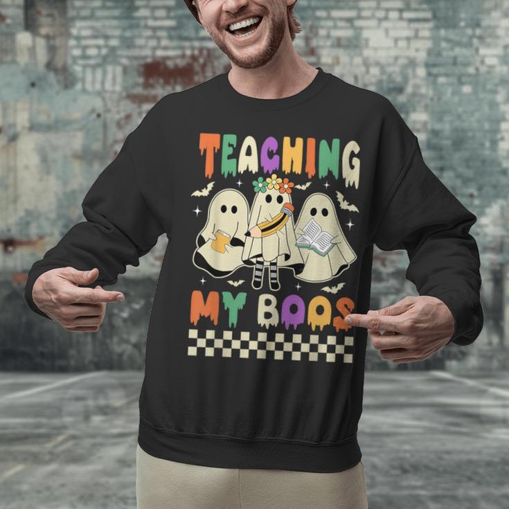 Halloween Teaching My Boos Cute Ghost Teacher Life Costume Unisex Sweatshirt, gift for family, gift for coworker