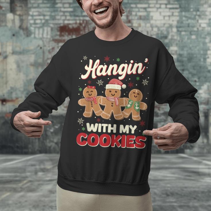 Hangin With My Cookies Gingerbread Man Xmas Teacher Unisex Sweatshirt, gift for family, gift for coworker Hangin With My Cookies Gingerbread Man Xmas Teacher Unisex Sweatshirt, gift for family, gift for coworker
