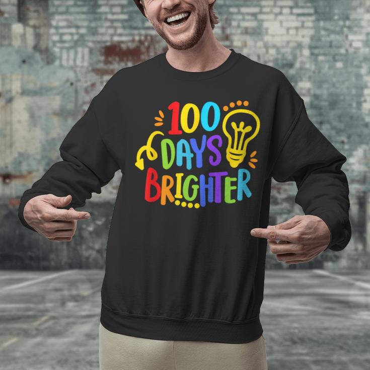 Happy 100th Day Of School 100 Days Brighter Girls Teacher Unisex Sweatshirt, gift for family, gift for coworker Happy 100th Day Of School 100 Days Brighter Girls Teacher Unisex Sweatshirt, gift for family, gift for coworker