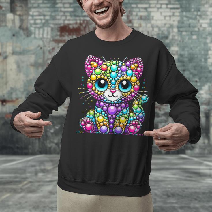 Happy Dot Day Colorful Polka Dot Cat Kitten Teachers Kids Unisex Sweatshirt, gift for family, gift for coworker Happy Dot Day Colorful Polka Dot Cat Kitten Teachers Kids Unisex Sweatshirt, gift for family, gift for coworker