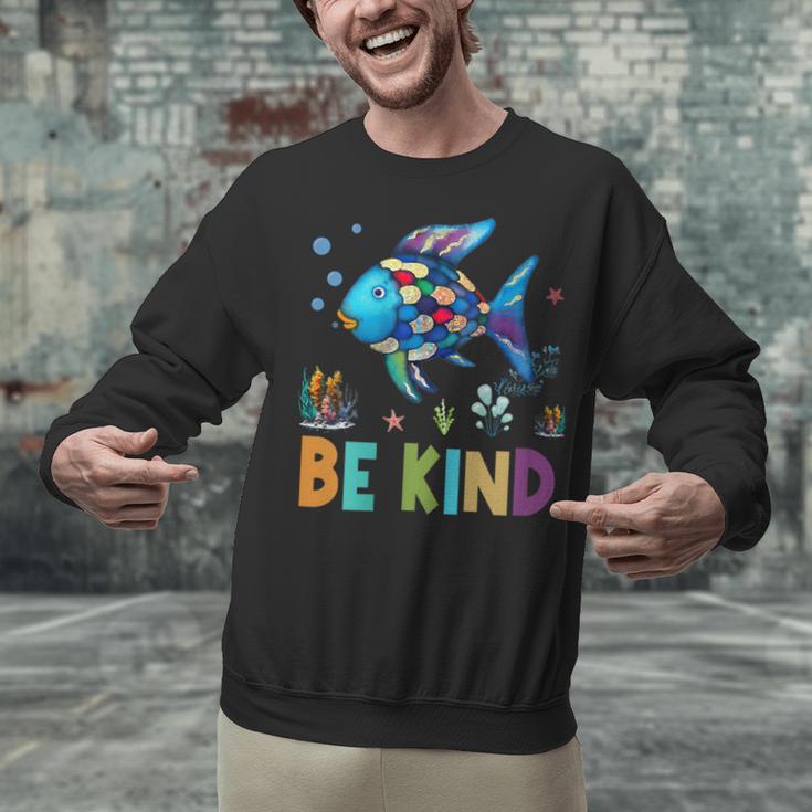 Happy First Day Of School Fish Rainbows Teacher Be Kind Unisex Sweatshirt, gift for family, gift for coworker Happy First Day Of School Fish Rainbows Teacher Be Kind Unisex Sweatshirt, gift for family, gift for coworker