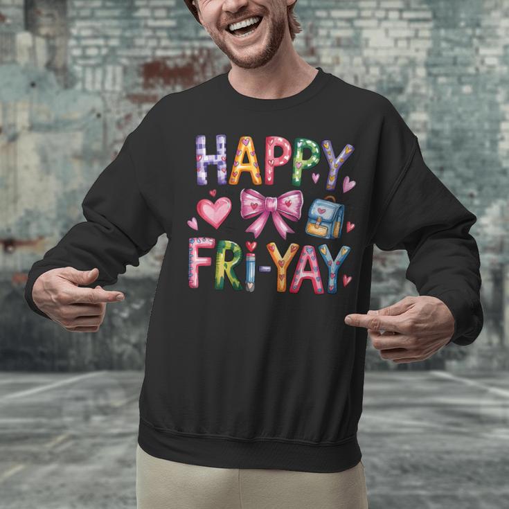 Happy Fri-Yay Teacher Fry Yay Friday Weekend Cute Fri-Yay Unisex Sweatshirt, gift for family, gift for coworker Happy Fri-Yay Teacher Fry Yay Friday Weekend Cute Fri-Yay Unisex Sweatshirt, gift for family, gift for coworker