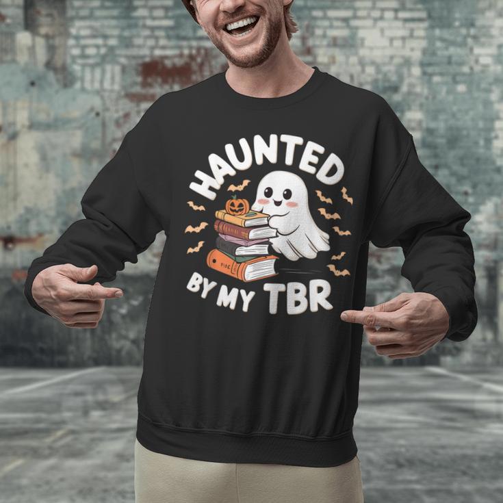 Haunted By My TBR Cute Ghost Book Reading Teacher Halloween Unisex Sweatshirt, gift for family, gift for coworker Haunted By My TBR Cute Ghost Book Reading Teacher Halloween Unisex Sweatshirt, gift for family, gift for coworker
