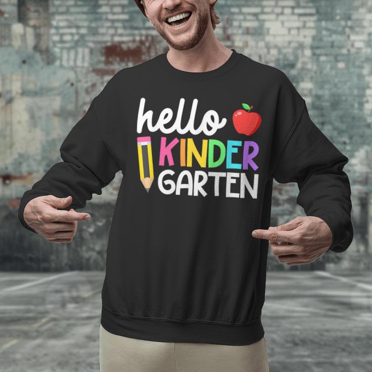 Hello Kindergarten Team Kinder Back To School Teacher Kids Unisex Sweatshirt, gift for family, gift for coworker