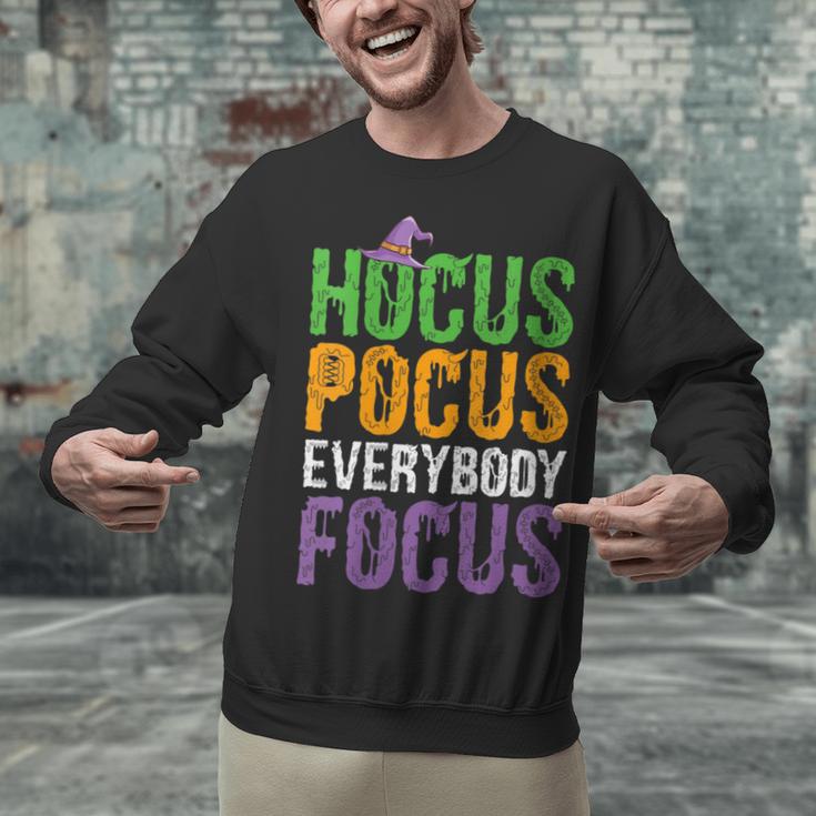Hocus Pocus Everybody Focus Teacher Halloween Unisex Sweatshirt, gift for family, gift for coworker