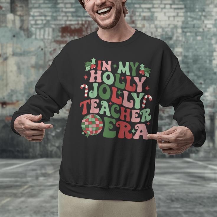 In My Holly Xmas Jolly Teacher Era Teacher Vibes Christmas For Men Women Kids Unisex Sweatshirt, gift for family, gift for coworker In My Holly Xmas Jolly Teacher Era Teacher Vibes Christmas For Men Women Kids Unisex Sweatshirt, gift for family, gift for coworker