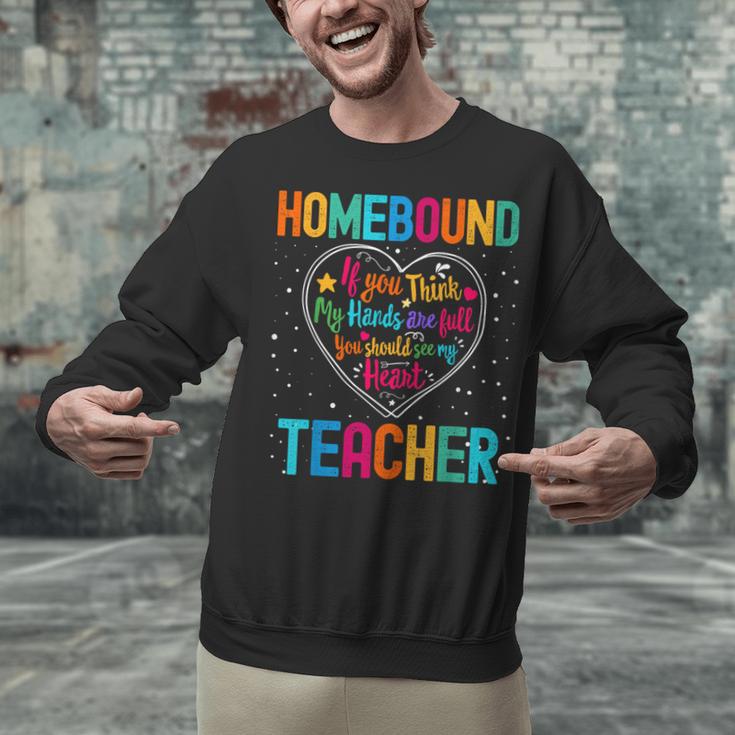 Homebound Teacher Appreciation Week Back To School Heart Unisex Sweatshirt, gift for family, gift for coworker Homebound Teacher Appreciation Week Back To School Heart Unisex Sweatshirt, gift for family, gift for coworker