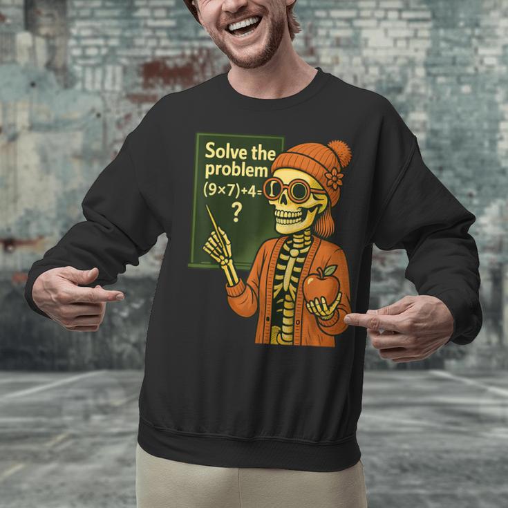 HUGvyn Halloween Skeleton Six Seven 67 Meme PEMDAS Teacher Unisex Sweatshirt, gift for family, gift for coworker HUGvyn Halloween Skeleton Six Seven 67 Meme PEMDAS Teacher Unisex Sweatshirt, gift for family, gift for coworker