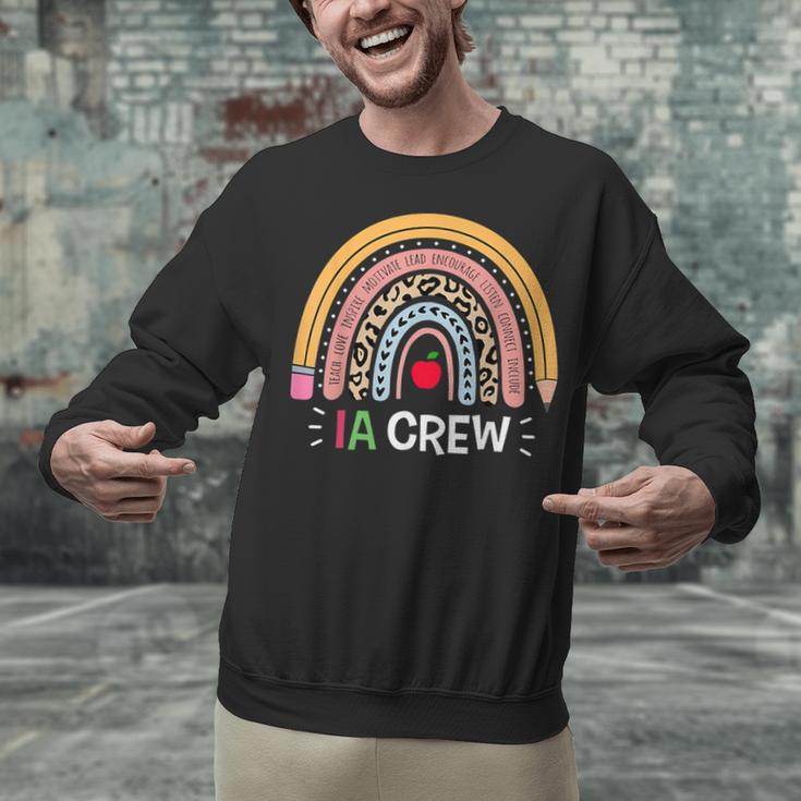 IA Crew Instructional Assistant Rainbow Teachers Aide Unisex Sweatshirt, gift for family, gift for coworker IA Crew Instructional Assistant Rainbow Teachers Aide Unisex Sweatshirt, gift for family, gift for coworker