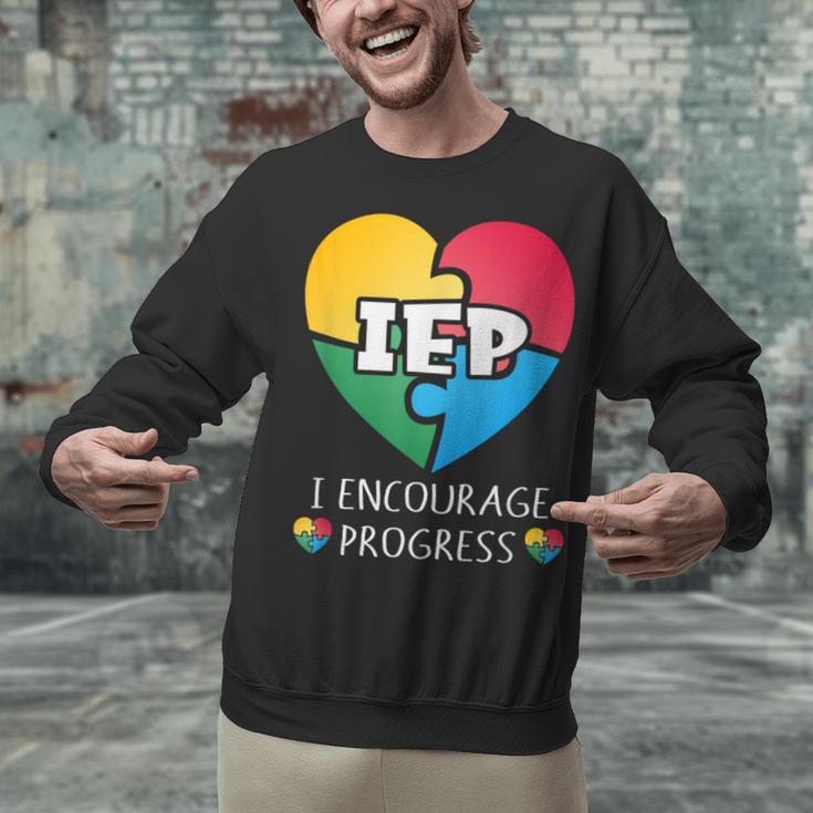 IEP I Encourage Progress Special Education School Teacher Unisex Sweatshirt, gift for family, gift for coworker