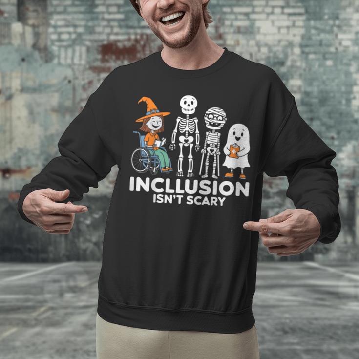 Inclusion Isn't Scary SLP Halloween Costume Sped Teacher Unisex Sweatshirt, gift for family, gift for coworker Inclusion Isn't Scary SLP Halloween Costume Sped Teacher Unisex Sweatshirt, gift for family, gift for coworker