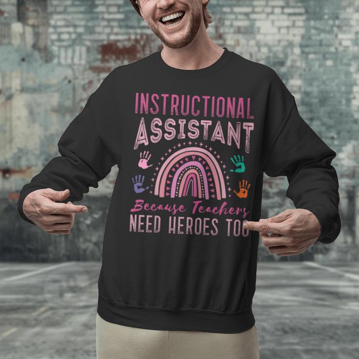 Instructional Assistant Because Teacher Need Hero Learning Unisex Sweatshirt, gift for family, gift for coworker Instructional Assistant Because Teacher Need Hero Learning Unisex Sweatshirt, gift for family, gift for coworker