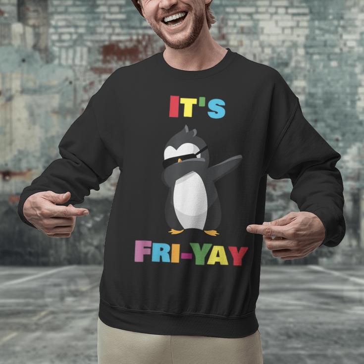 It's Fri-Yay Dabbing Penguin Friday Weekend Teacher Student Unisex Sweatshirt, gift for family, gift for coworker It's Fri-Yay Dabbing Penguin Friday Weekend Teacher Student Unisex Sweatshirt, gift for family, gift for coworker