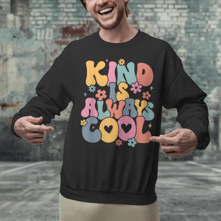 Kind Is Always Cool Groovy Teacher Be Kind Kindness Matters Unisex Sweatshirt, Groovy Teacher Sweatshirts, gift for family, gift for coworker Kind Is Always Cool Groovy Teacher Be Kind Kindness Matters Unisex Sweatshirt, Groovy Teacher Sweatshirts, gift for family, gift for coworker
