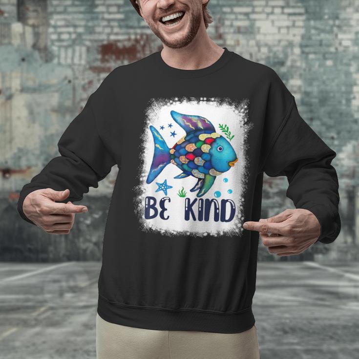 Be Kind Rainbow Fish Teacher Life Back To School Teaching Men Women Unisex Sweatshirt, gift for family, gift for coworker Be Kind Rainbow Fish Teacher Life Back To School Teaching Men Women Unisex Sweatshirt, gift for family, gift for coworker