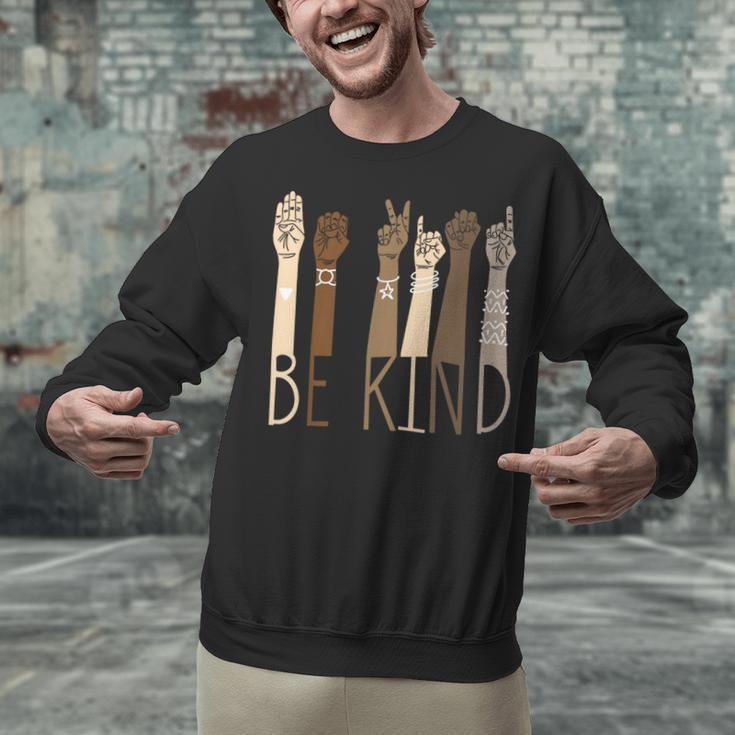 Be Kind Sign Language Hand Talking Teachers Interpreter ASL Men Women Unisex Sweatshirt, gift for family, gift for coworker Be Kind Sign Language Hand Talking Teachers Interpreter ASL Men Women Unisex Sweatshirt, gift for family, gift for coworker