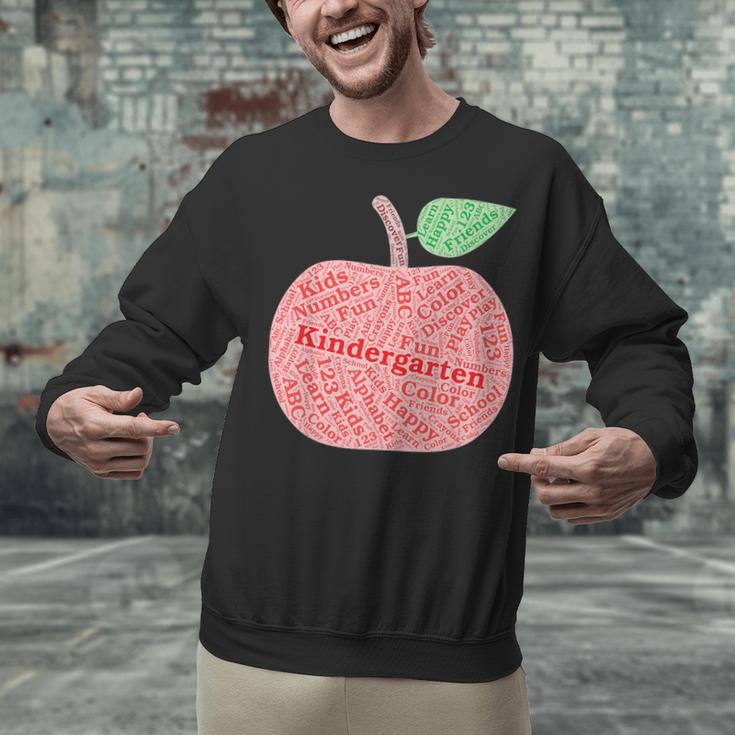 Kindergarten Apple Word Art For Teachers & Students Unisex Sweatshirt, gift for family, gift for coworker Kindergarten Apple Word Art For Teachers & Students Unisex Sweatshirt, gift for family, gift for coworker