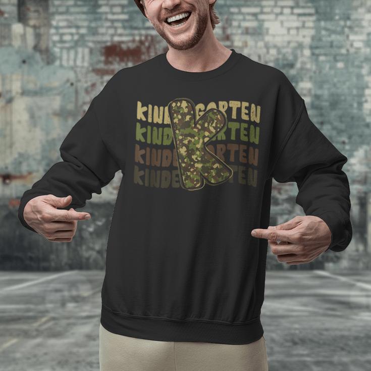 Kindergarten Camo Camouflage Boy Teacher Back To School Unisex Sweatshirt, gift for family, gift for coworker