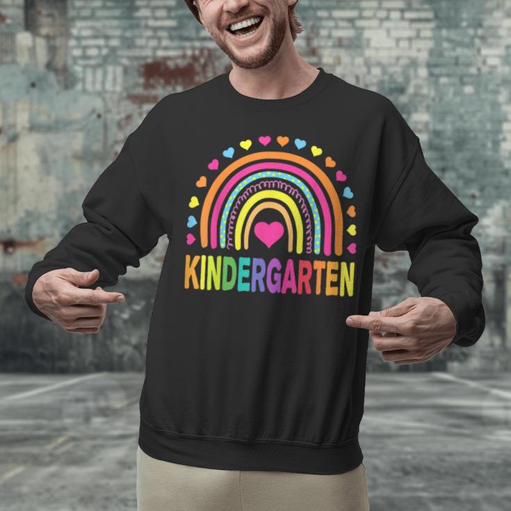 Kindergarten Rainbow Girls Boys Teacher Team Kinder Squad Unisex Sweatshirt, gift for family, gift for coworker
