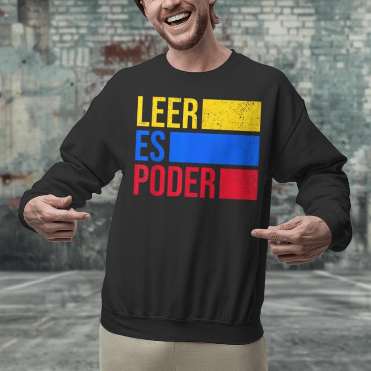 Leer Es Poder Colombian Spanish Teacher Maestra Colombia Unisex Sweatshirt, gift for family, gift for coworker Leer Es Poder Colombian Spanish Teacher Maestra Colombia Unisex Sweatshirt, gift for family, gift for coworker
